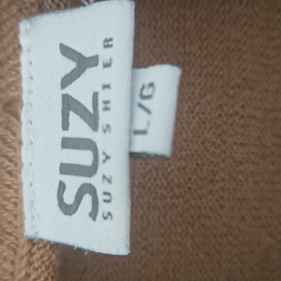 ■Sold Suzy SHIER CARMEL COLORED CARDIGAN SIZE LARGE - Picture 2 of 5